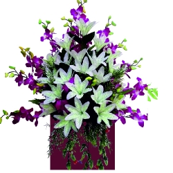 Artificial Flower Bouquet - 1.5 FT X 1.5 FT - Made of Plastic