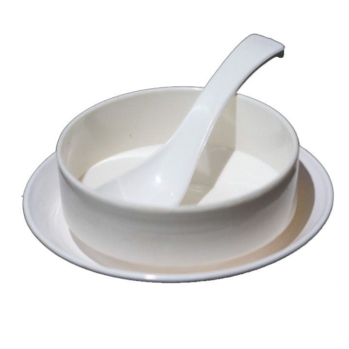 Buy Soup Bowl With Spoon & Plate - Made Of Plastic 