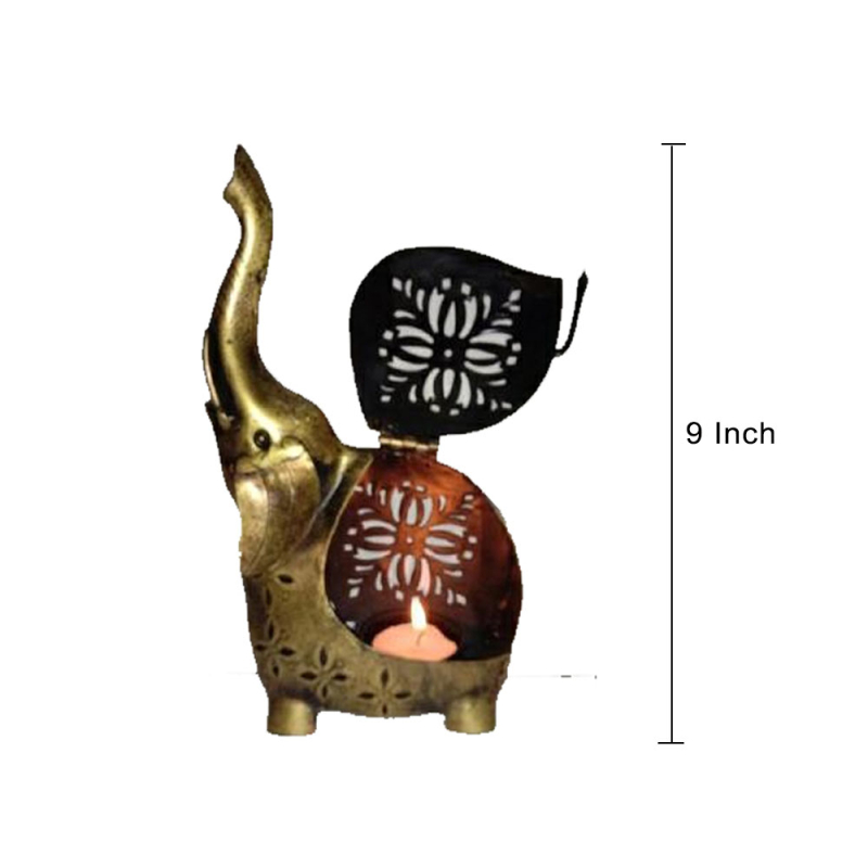 Buy Elephant Tea Light Candle Holders 9 Inch Made of Iron
