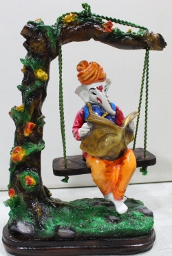 Ganesh ji Jhula Idols - Made of Fiber