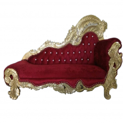 Udaipuri  Wedding Sofa & Couches - Made Of Wooden & Brass - Maroon & Golden Color