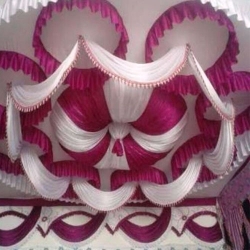 Designer Mandap Ceiling - Made Of Taiwan & Bright  Lycra Cloth