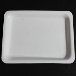 16 Inch X 12 Inch - Serving Tray - Made of Food Grade Acrylic - Rectangular Shape - White Color
