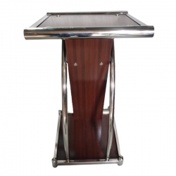 Podium - 4 FT - Made Of Stainless Steel & Wood