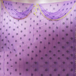 10 FT X 20 FT - Designer Curtain - Parda - Stage Parda - Wedding Curtain - Mandap Parda - Back Ground Curtain - Side Curtain - Made Of 24 Gauge Brite Lycra - Purple Color