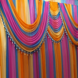 Designer Curtain - Parda - 10 FT X 20 FT- Made Of 24 Gauge Brite Lycra