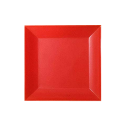 Square Shape Chat Plate - 6 Inch - Made Of  Regular Plastic