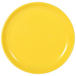 6 Inch - Round Plate - Chat Plate - Made Of Food-Grade Plastic Quality - Yellow Color