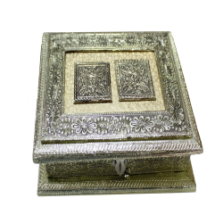 Dry Fruit Box - Made of Wood with Meenakari Work