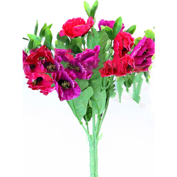 Height 16 Inch - Anemon 7 Stick Bunch -  AF- 264 - Leaf Bunch - Multi Color