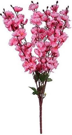 Light Pink Color - Plastic Artificial Flower - Artificial Cherry Blossom - Flower Bouch - Flower Stick - Made of Plastic  - Size (2 FT )
