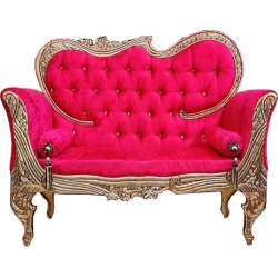 Pink Color - Heavy Premium Metal Jaipur Couches - Sofa - Wedding Sofa - Wedding Couches - Made Of High Quality Metal & Wooden