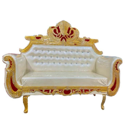 Off White Color - Regular - Couches - Sofa - Wedding Sofa - Maharaja Sofa - Wedding Couches - Made of Wooden & Metal