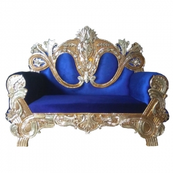 Blue Color - Heavy Premium Metal Jaipur Couches - Sofa - Wedding Sofa - Wedding Couches - Made of High Quality Metal & Wooden