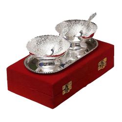 German Silver Bowl Set - 3.5 Inch - Made of Silver