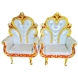 Wedding Chair - 1 Pair ( 2 Chairs ) - Made of Wood with Polish