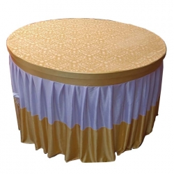 Round Table Cover - 3 FT X 3 FT- Made of Premium Quality Brite Lycra & Top Velvet Fabric Cloth