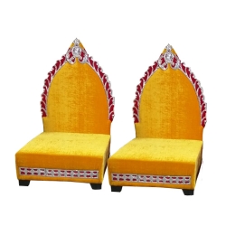 Vidhi Mandap chair 1pair (2 Chairs)  - Made of Wood with Metal