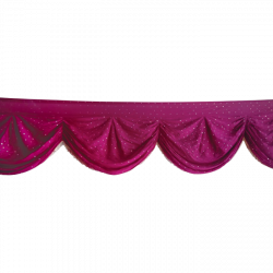 18 FT - Designer Zalar - Scallop Zalar - Kantha - Jhalar - Made of Lycra - Maharani Pink Color