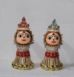 Decorative Doll - Supari Riddhi-Siddhi - Pair of 2 (6 Cm x 6 Cm x 5 Cm)