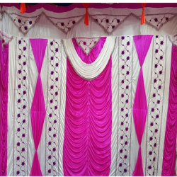 Designer Curtain -10 FT X 18 FT - Made Of 24 Gauge Brite Lycra