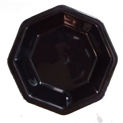 4.9 Inches Snacks Plates - Chat Plates Made Of Food Grade Virgin Plastic Material - Black Color