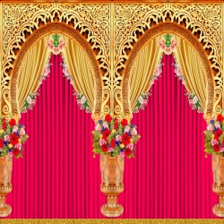 3D Print Mandap Parda - 10 FT X 15 FT - 14 KG Taiwan Cloth