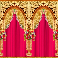 3D Print Mandap Parda - 10 FT X 15 FT - 14 KG Taiwan Cloth