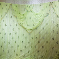 10 FT X 20 FT - Designer Curtain - Parda - Stage Parda - Wedding Curtain - Mandap Parda - Back Ground Curtain - Side Curtain - Made Of 24 Gauge Brite Lycra - Light Green Color