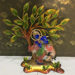 23 Inch - Krishna Cow - Decorative - Center Room & Decoration Item - Made Of Metal