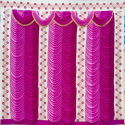 10 FT X 18 FT - Designer Curtain - Parda - Stage Parda - Wedding Curtain - Mandap Parda - Back Ground Curtain - Side Curtain - Made Of 24 Gauge Brite Lycra - Multi Color