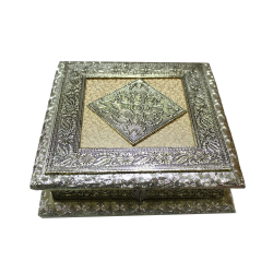 Dry Fruit Box - Made of Wood with Meenakari Work