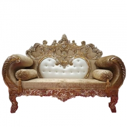 Cream Color - Heavy Premium Metal Jaipur Couches - Sofa - Wedding Sofa - Wedding Couches - Made of High Quality Metal & Wooden