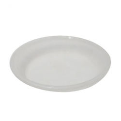 4 Inch - Round Chat Plate - Snack Plate - Pani Puri Plate - Made Of Food Grade Regular Plastic - Transparent.