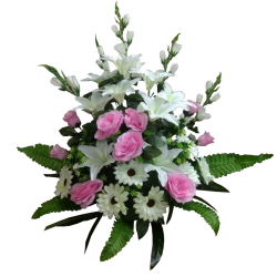 1.5 FT X 1.5 FT - Artificial Plastic Flower Bouquet - Flower Decoration - Multi Color