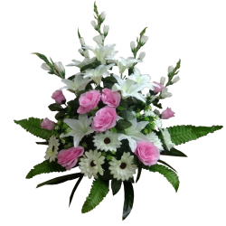 Artificial Flower Bouquet - 1.5 FT X 1.5 FT - Made of Plastic