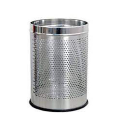 Mintage Paper Bin Round Perforated  Dustbin  (70 LTR) - Made of Stainless Steel