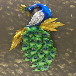 30 Inch - Small Peacock - Wall Decoration - Wall Decorative - Made Of Metal