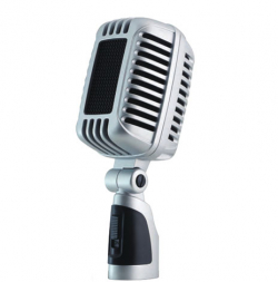 Ahuja PRO-7500DU Live Stage Performance Microphone with Super-Cardioid - Silver & Black Color