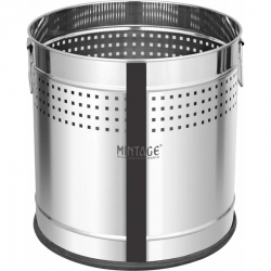 70 LTR - Planter - Dustbin - Round Planter - With Handle - Made Of Stainless Steel