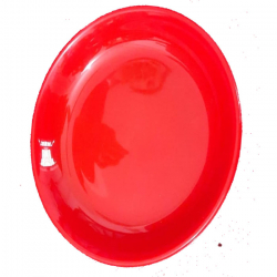 5 Inch Chat Plate - Snack Plate - Pani Puri Plate - Made Of Food Grade Virgin Plastic - Red Color