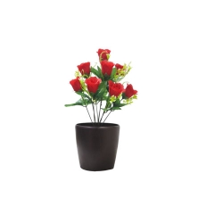 1.2 FT - Artificial Flower Bunches - Fake Flowers Artificial Plant without Pot  - Red Color