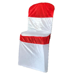 Chandni Chair Cover - Red & White