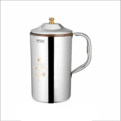 Mintage Water Pitcher Vistara High Gloss Laser  - Made Of  Stainless Steel