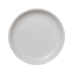 8 Inch - Round Quarter Dinner Plates - Made Of Food-Grade Virgin Plastic - White Color