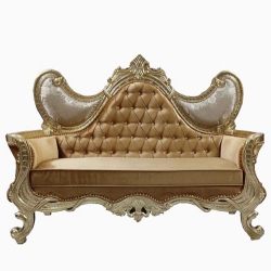 Udaipuri  Wedding Sofa & Couches - Made Of Wooden & Brass - Golden Color.
