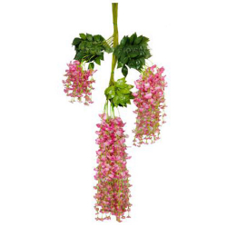 Height - 42 Inch - Hydrengea Wisteriya - Latkan - Flower Decoration - Artificial Latkan - Plastic Latkan - AF - 229 - Multi Color - 1 Packet ( 12 Pieces )