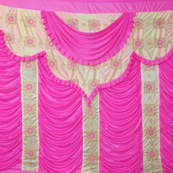10 FT X 15 FT - Mandap Stage Parda - 26 Gauge Brite Lycra - Heavy Embroidery - Wall Parda For Wedding Function - Multi Colour