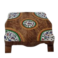 Puja Chowki - 7 Inch -  Made Of Shisham Wood