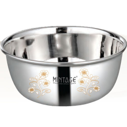 Pearl  Laser Bowl - Made of Stainless Steel with Mirror Finish